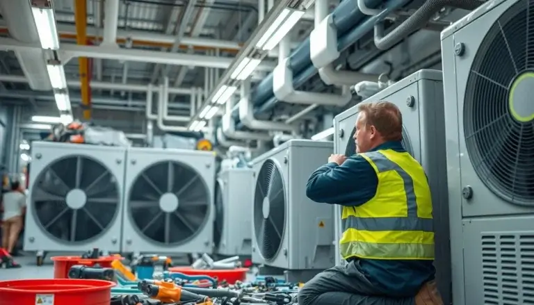 تنظيف وصيانة أنظمة HVAC للمصانع والمستودعات