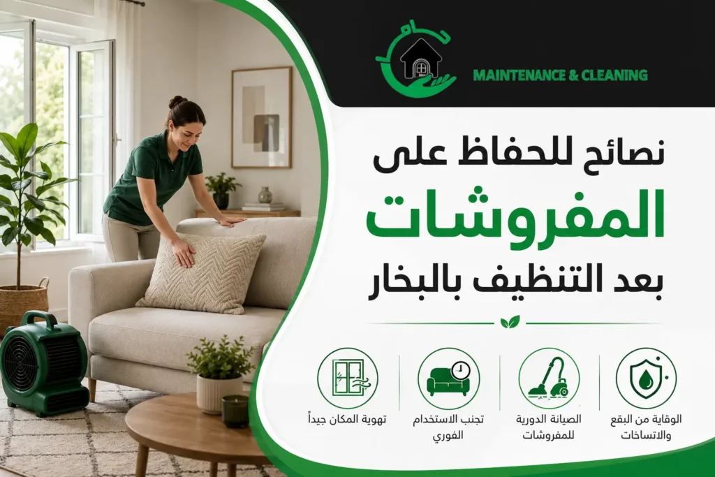 نصائح للحفاظ على المفروشات بعد التنظيف بالبخار فني يفحص قماش الكنب قبل التنظيف