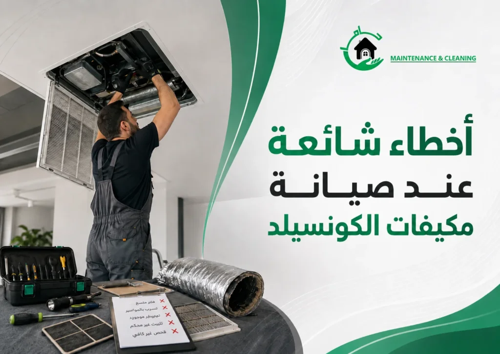 أخطاء شائعة عند صيانة مكيفات الكونسيلد أخطاء شائعة عند صيانة مكيفات الكونسيلد