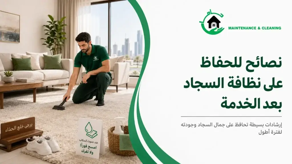 نصائح للحفاظ على نظافة السجاد بعد الخدمة