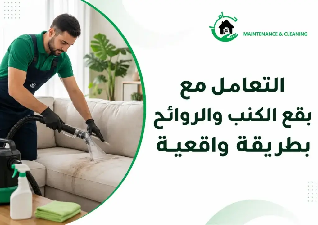 التعامل مع بقع الكنب والروائح بطريقة واقعية