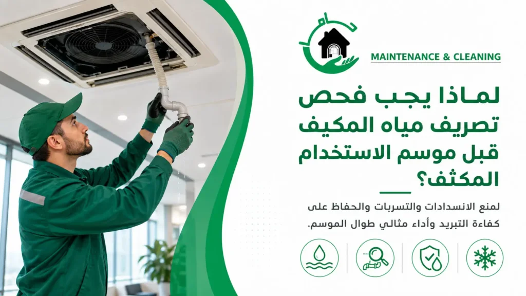 لماذا يجب فحص تصريف مياه المكيف قبل موسم الاستخدام المكثف؟