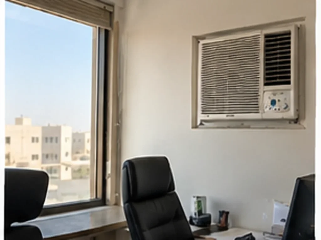 مكيف شباك بعد الصيانة وتحسن التبريد وقت الظهيرة
