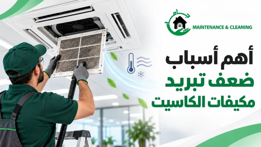 أهم أسباب ضعف تبريد مكيفات الكاسيت أهم أسباب ضعف تبريد مكيفات الكاسيت