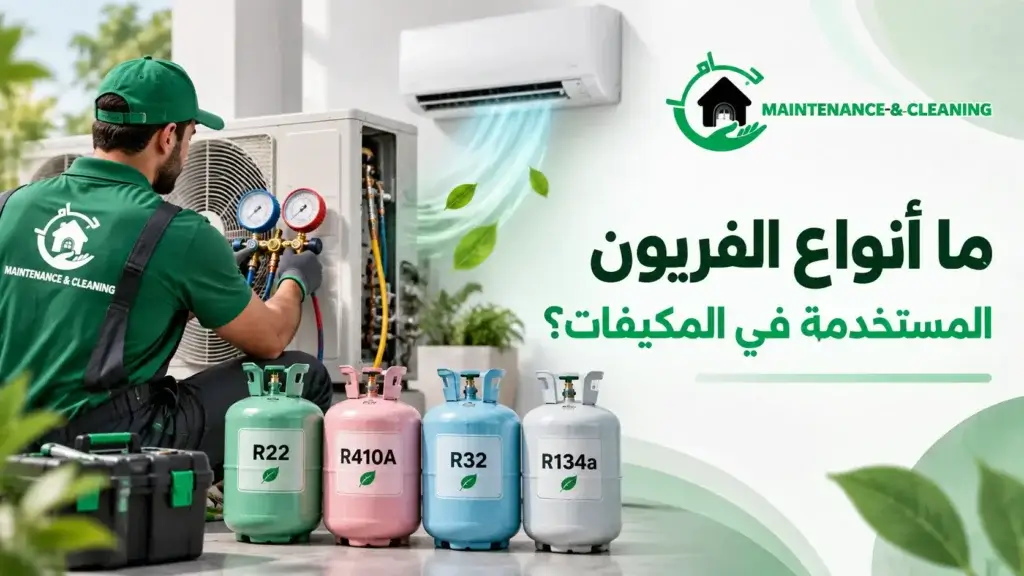 ما أنواع الفريون المستخدمة في المكيفات؟