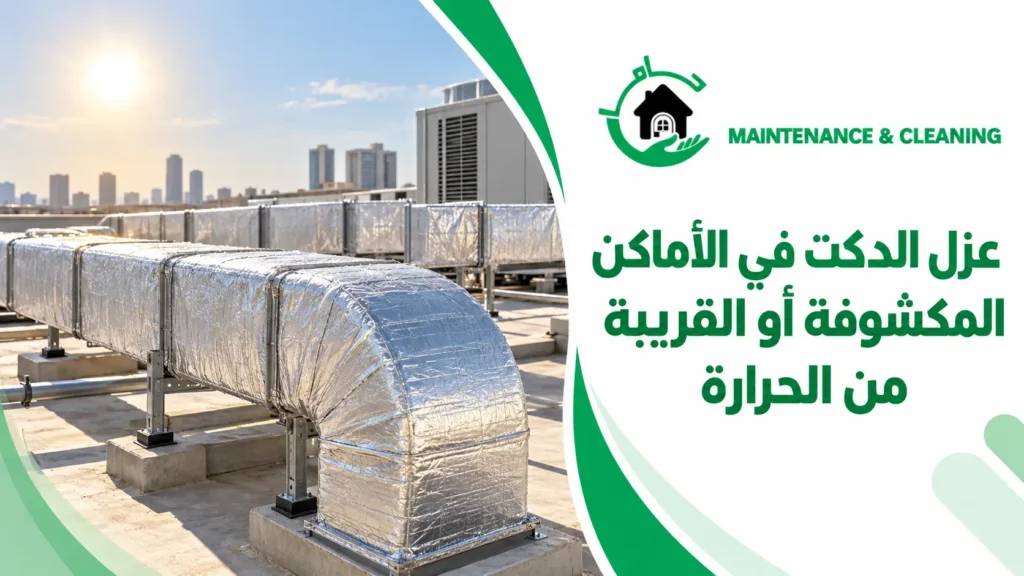 عزل الدكت في الأماكن المكشوفة أو القريبة من الحرارة